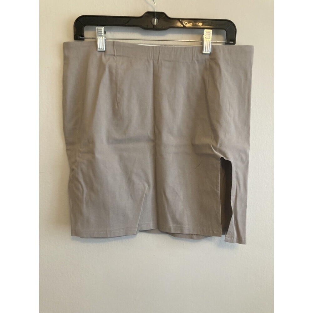 Topshop Women's Skirt Fall/Winter Short Mini With Slit Clay Color Size 12 NWT